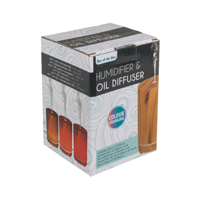 Mini humidifier/oil diffuser, Wooden Tower Optic - Image 2