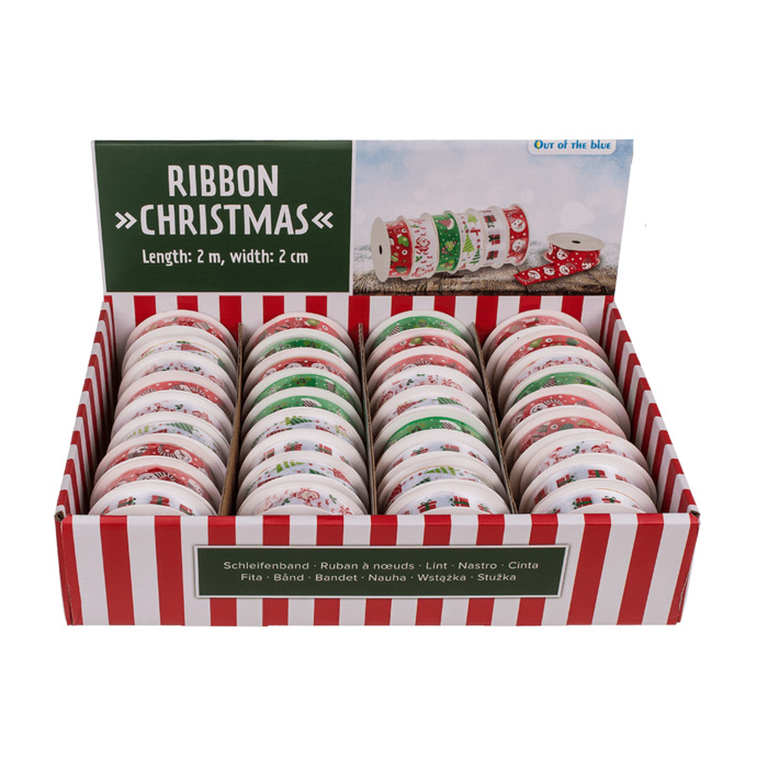 Ribbon, Christmas, polyester, 2 cm x 2 m, - Image 2
