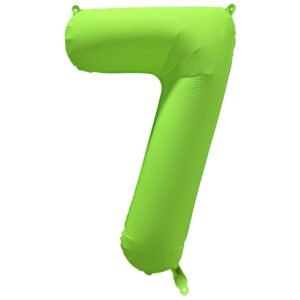 Foil Balloon Number 7 - Neon Green - 86 cm