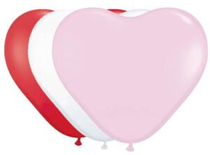 Heart-shaped Balloons various colours - 10 inch/25 cm - 8 pieces