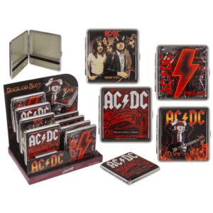 AC/DC, metal cigarette case,