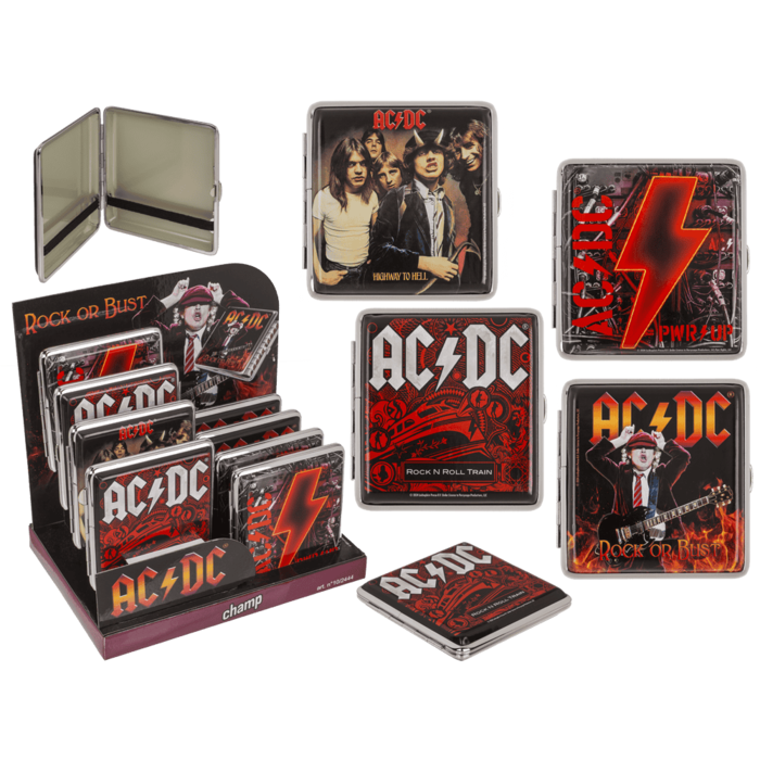 AC/DC, metal cigarette case,