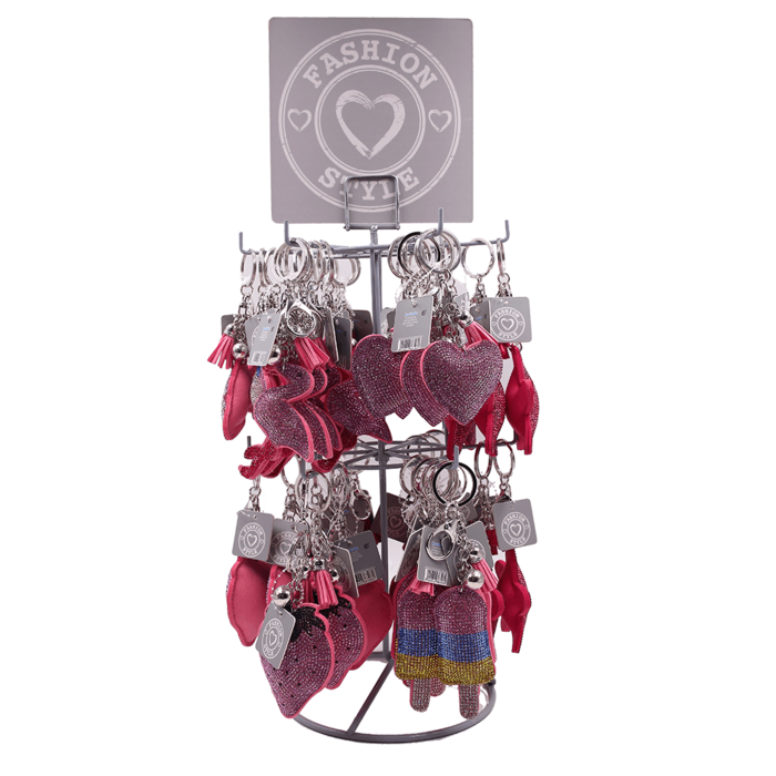 Metal Keychain, Tropical Sequins, - Image 2