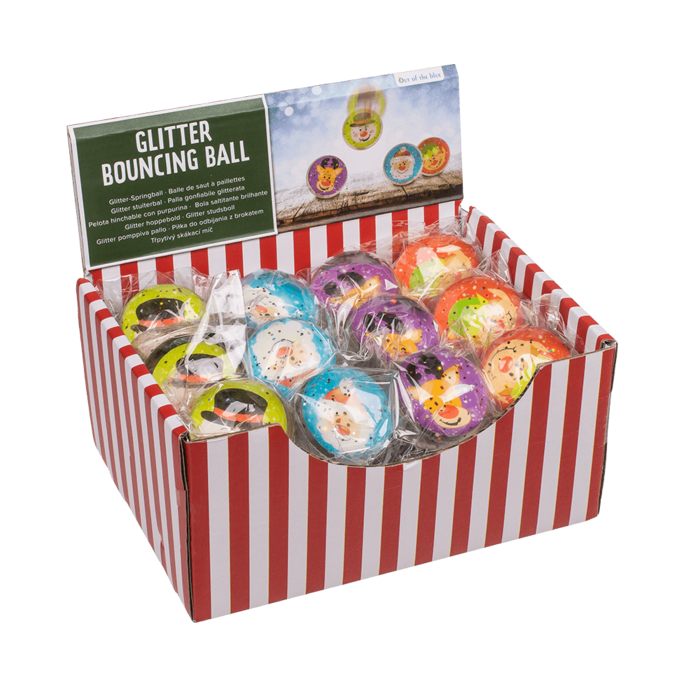 Glitter bouncing ball, Joyful Xmas Jumpers, 4 cm, - Image 3
