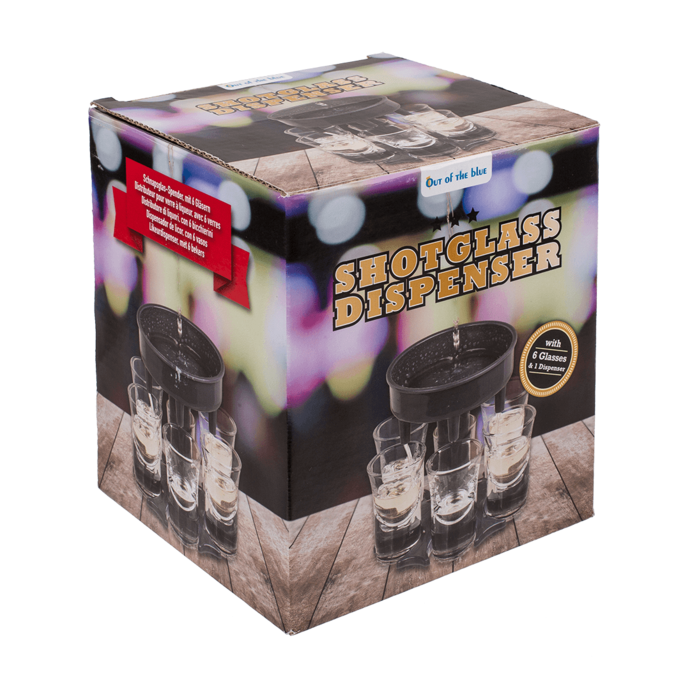 Shot Glass Dispenser, with 6 shot glasses, - Image 3