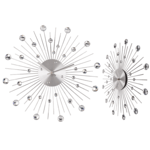 Metal Wall Clock, Crystal,