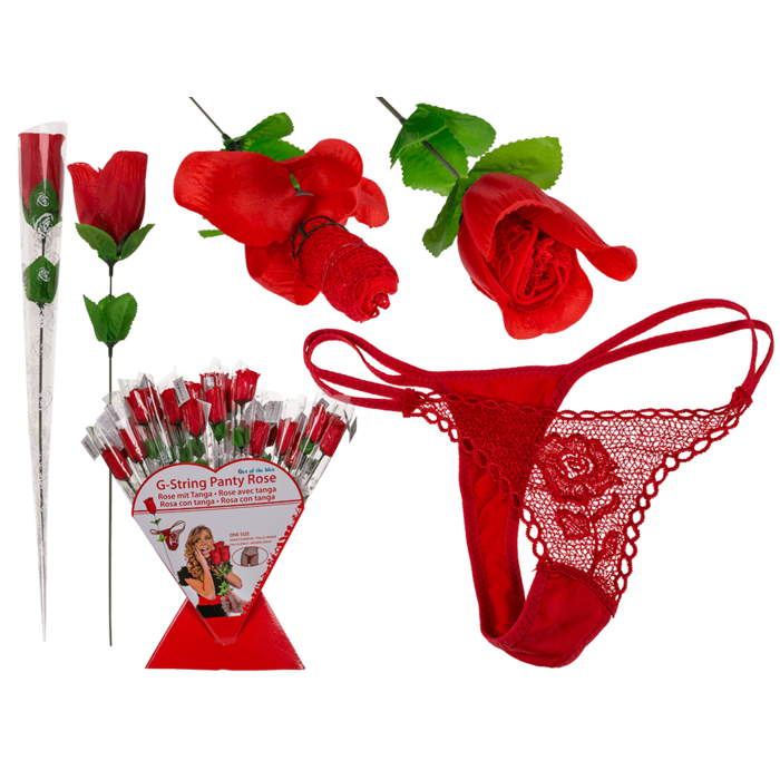 Rose with red G-string,