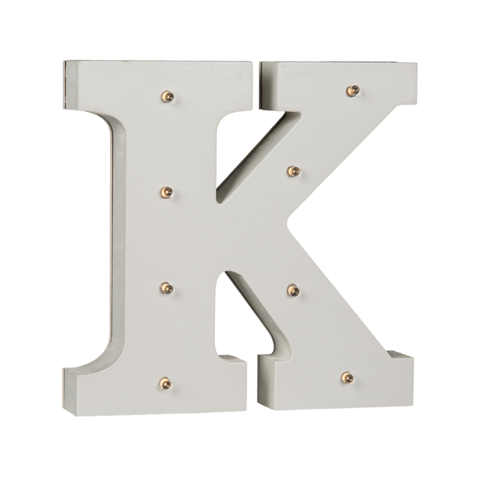 Illuminated wooden letter K, with 8 LED, - Image 3