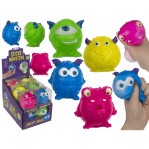 Sticky Monsters, Squeeze & Wall Ball, 8 cm,