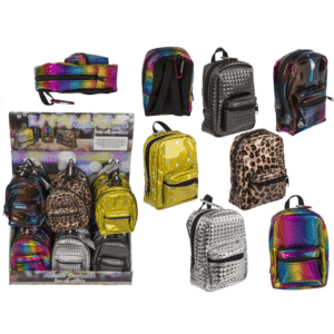 Purse, Metallic Backpack,