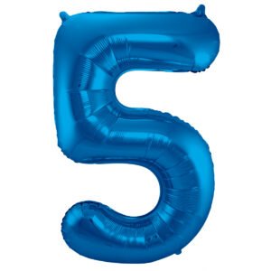 Foil Balloon Number 5 - Blue - 86 cm