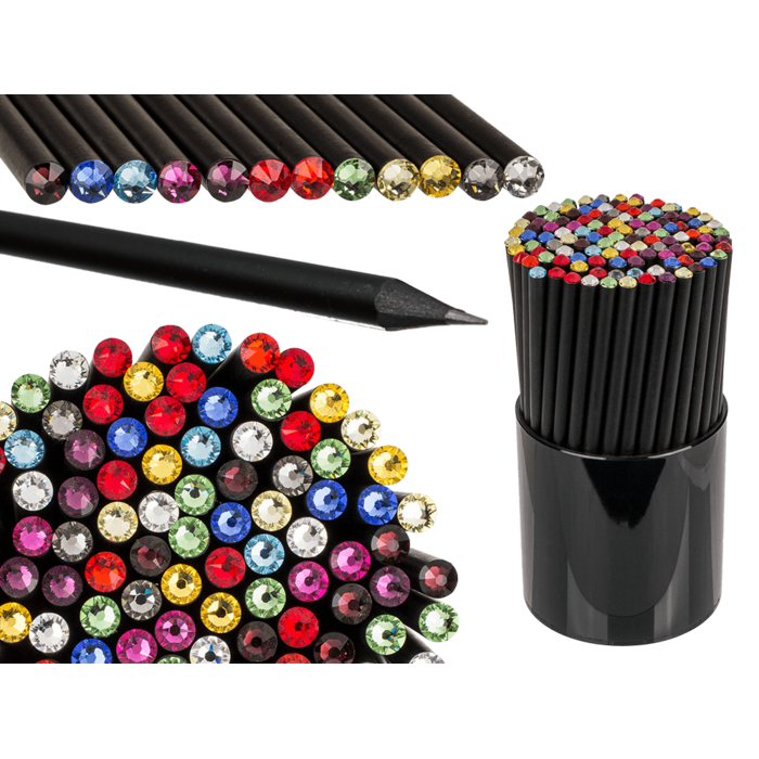 Black pencil with Swarovski stone,