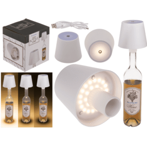 LED bottle lamp, white, 3 modes (on/off/dim.),