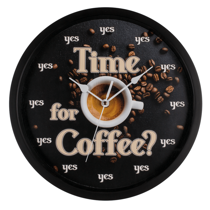 Wall clock, Time for Coffee, D: ca. 29 cm, - Image 4