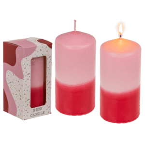 Pillar candle with color gradient
