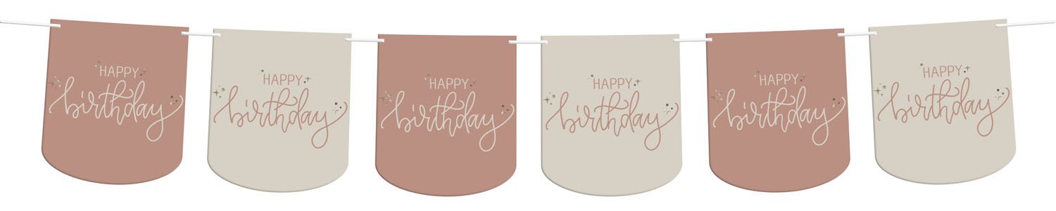 Flag Banner - Crème Rose - 6 meter