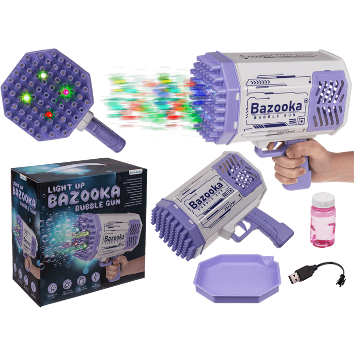 Bubble Gun with LED, Bazooka,