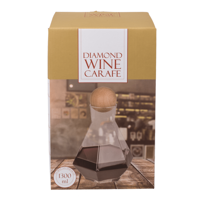 Diamond Wine Carafe, approx. 1300 ml, - Image 2