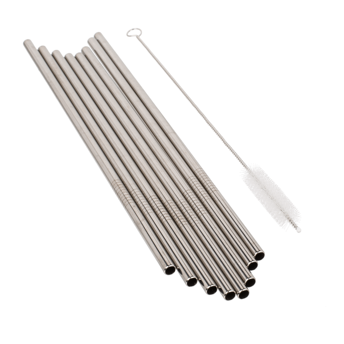 Metal drinking straw with cleaning brush, - Image 2