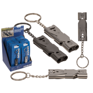 Metal keychain, Emergency Whistle,