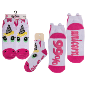 Socks, with ABS sole, 99 % Unicorn, one size,