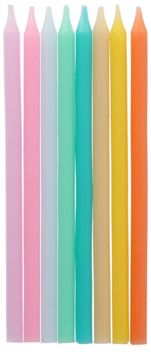Candles Pastel Multicolored 10cm - 24 pieces