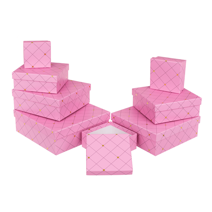 Pink, mattfinished gift box, - Image 2