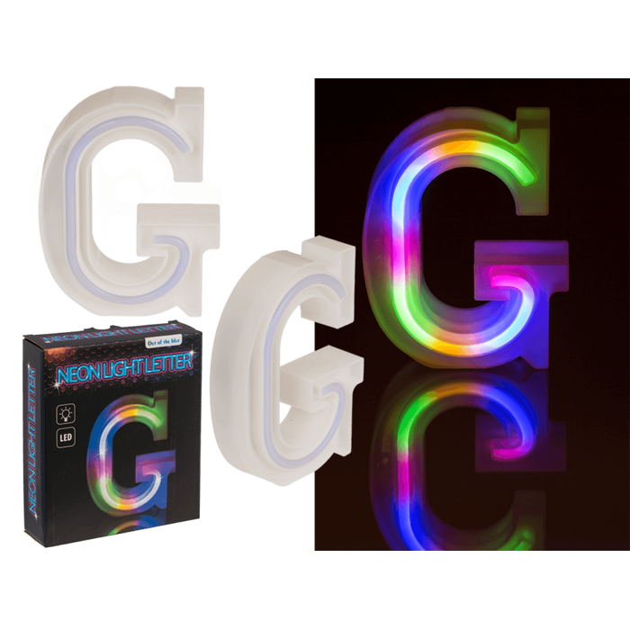 Neon Light Letter,G, Height: 16 cm, for