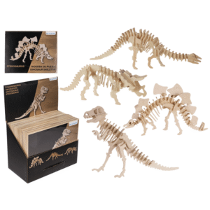 Natural Wooden 3D Puzzle, Dinosaur Skeleton I,