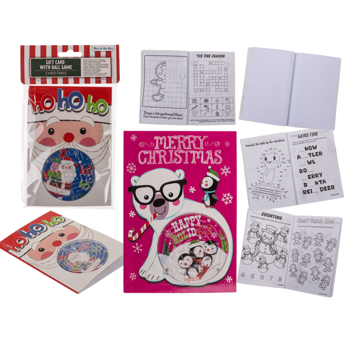 Gift card with ball game , Xmas,