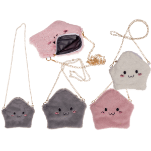 Plush star bag, ca. 24 x 23 cm,