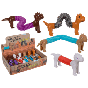 Stretchy Spring Dinosaur, approx. 6,5 x 14 cm -