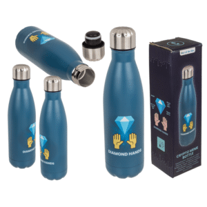 Metal drinking bottle, Crypto, Diamond Hands,