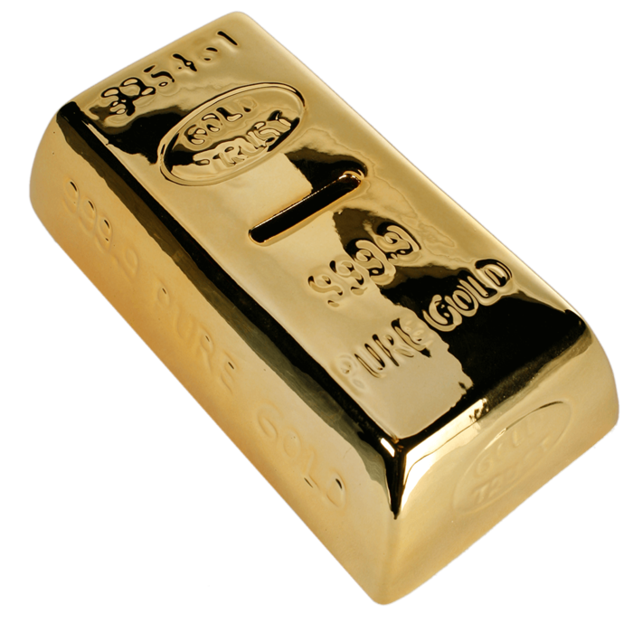 Savings Box with lock, Gold Bar, - Image 2