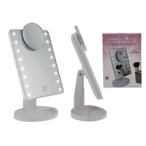 Cosmetic mirror with 16 LED & magnifier mirror,