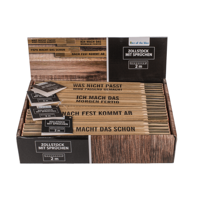 Wooden Folding Ruler with wording, L: 2 m, - Image 2