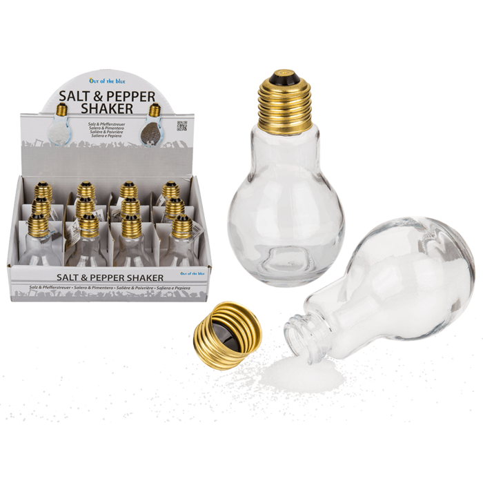 Glass salt & pepper shaker, Bulb,