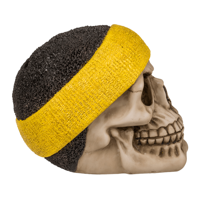 Savings bank with lock, Skull with headband, - Image 2