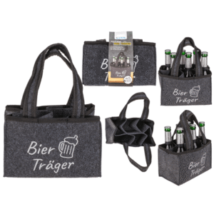 Felt Bottle Bag with 6 compartments,