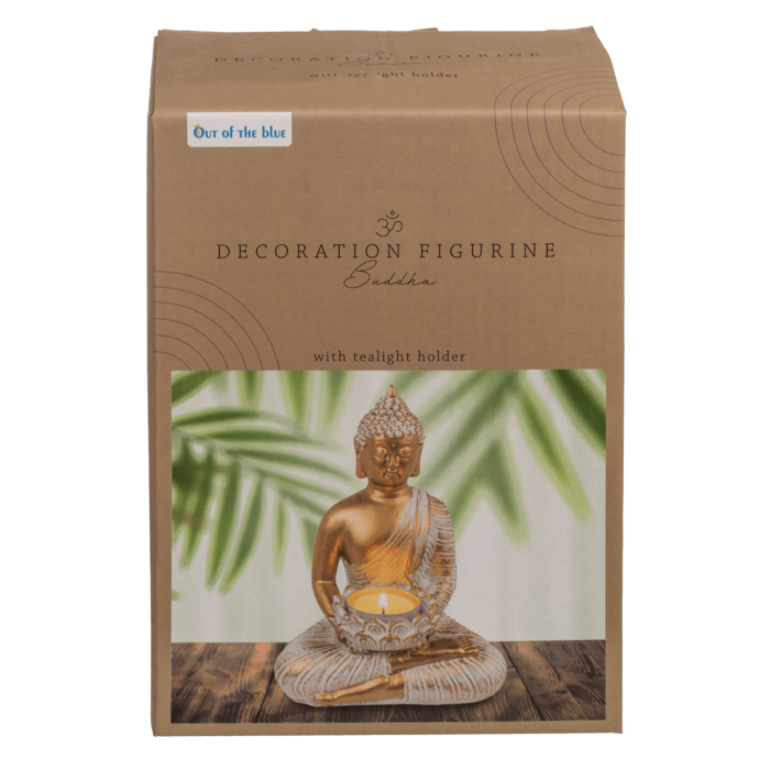 Decoration figurine, Buddha, with tea light holder - Image 2