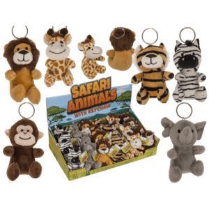 Metal keychain, Safari Animals,