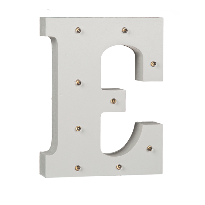 Illuminated wooden letter E, with 8 LED, - Image 3