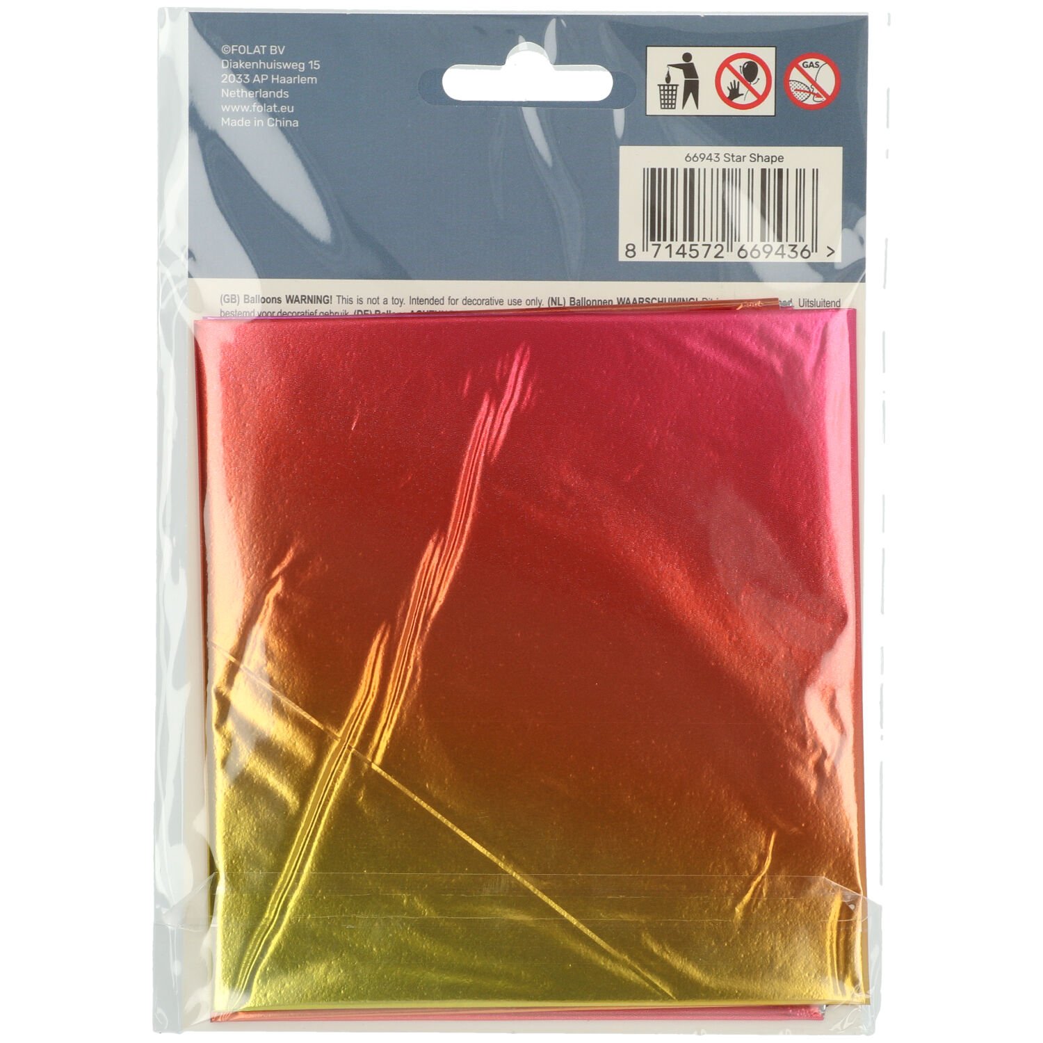 Foil Balloon Star-shaped Yummy Gummy Rainbow - 45 cm - Image 2