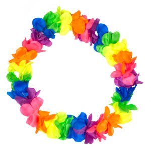 Hawaiian Flower Lei Rainbow - 9.5 cm