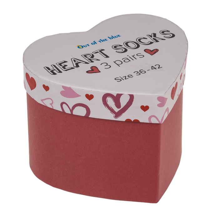 Set of 3 women socks, Hearts, Size 36 - 42, - Image 2