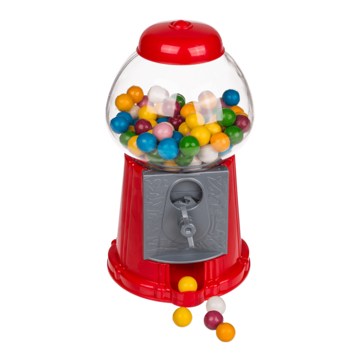 Red gumball machine, with ca. 90 g chewing gums, - Image 2
