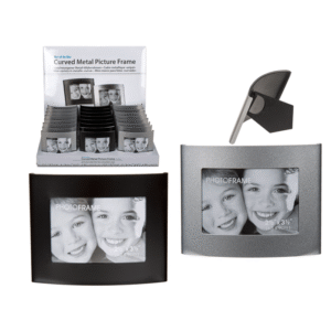 Curved metal picture frame,