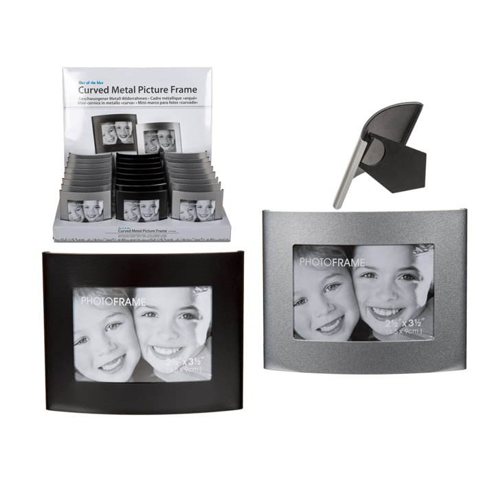 Curved metal picture frame,