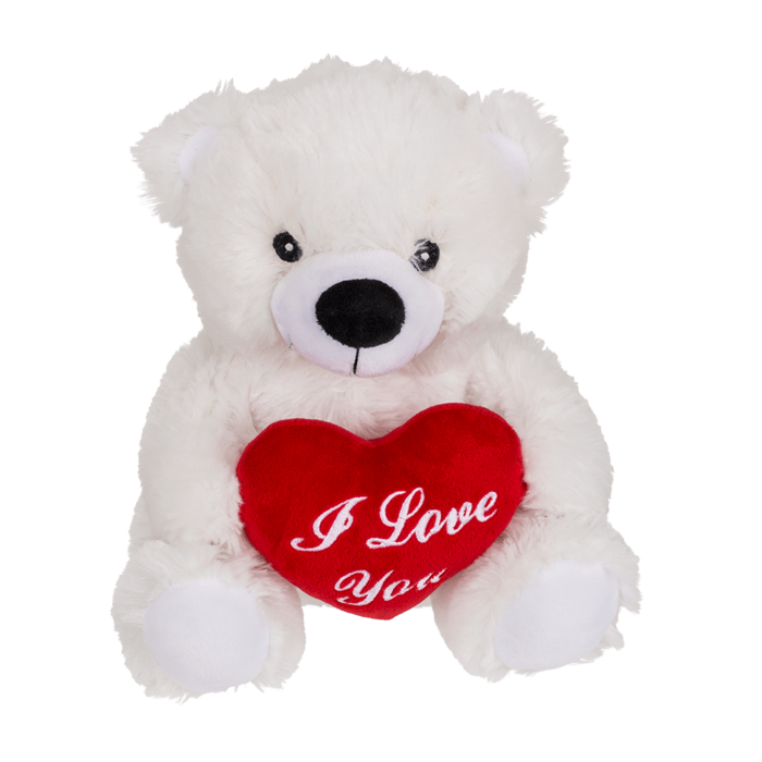 Plush bear with red heart, I love you, - Image 2