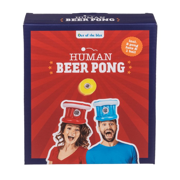 Human Beer Pong with 2 hat and ball, - Image 2